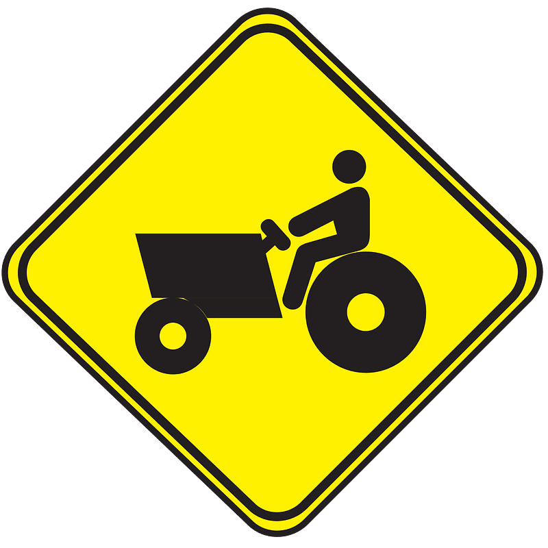 Farm vehicles sign in Uruguay