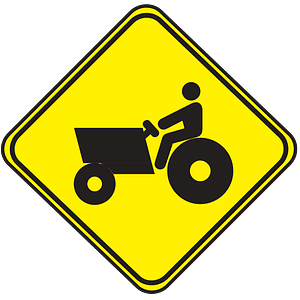 Farm vehicles sign in Uruguay