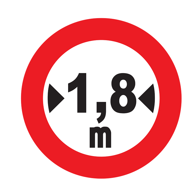 Maximum width sign in Uruguay