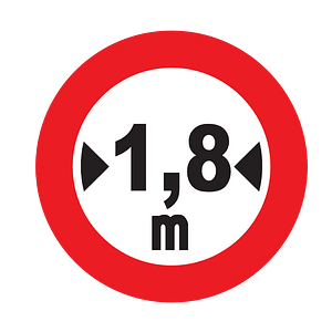 Maximum width sign in Uruguay