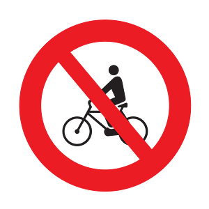 No bicycles sign in Uruguay