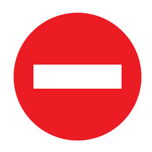 No entry sign in Uruguay