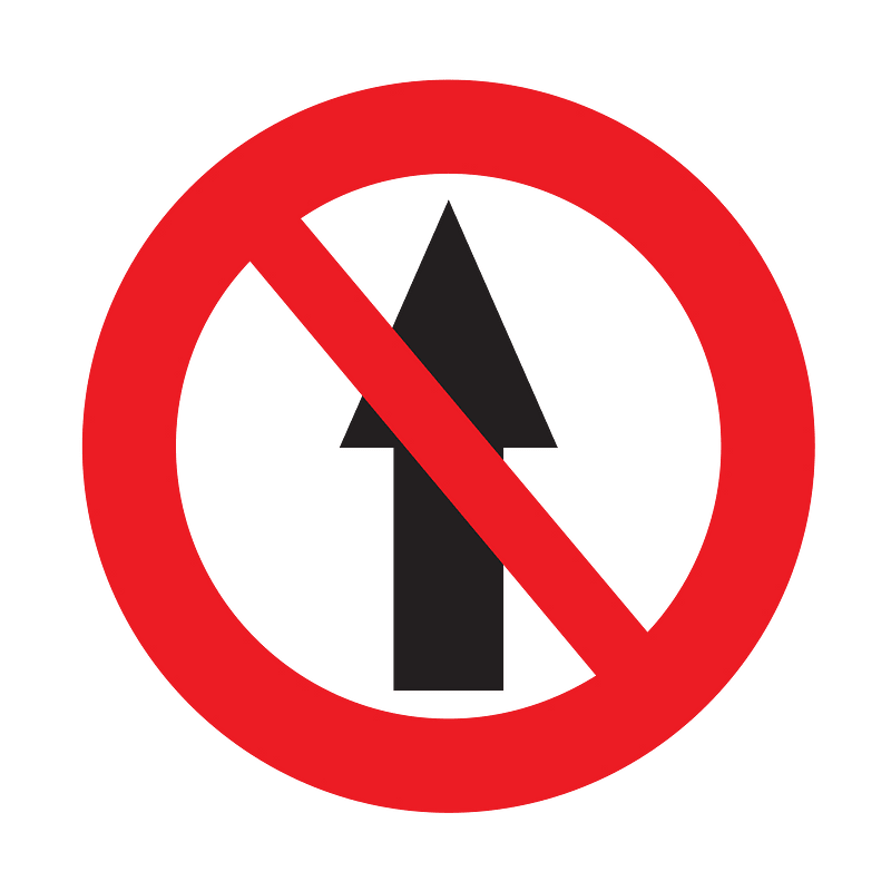 No entry sign in Uruguay
