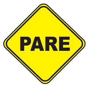 Stop sign ahead sign in Uruguay