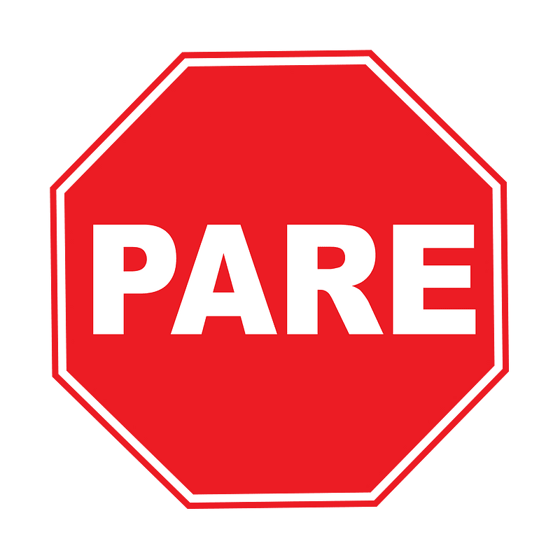 Stop sign in Uruguay