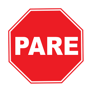 Stop sign in Uruguay