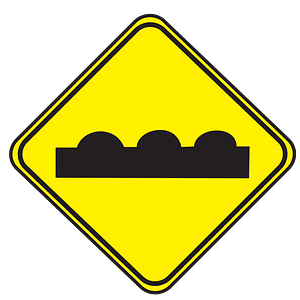 Uneven surface sign in Uruguay