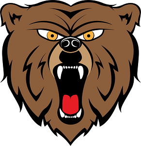 Bear mascot head logo