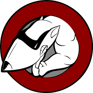 Muscular Bull Terrier dog logo