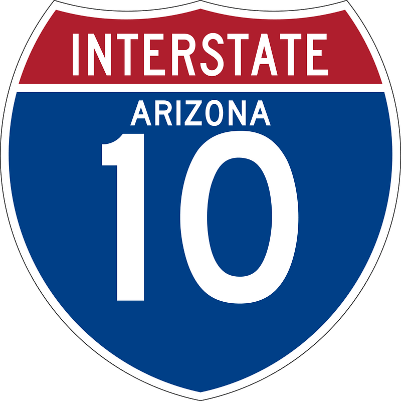 Interstate 10 Arizona sign