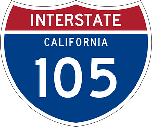 Interstate 105 California sign