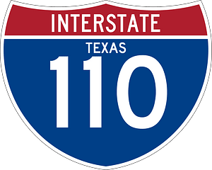 Interstate 110 Texas sign