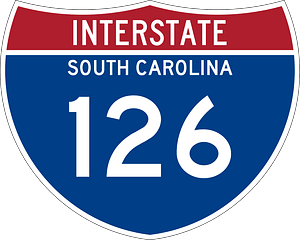 Interstate 126 South Carolina Metric sign