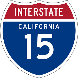 Interstate 15 California sign