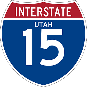 Interstate 15 Utah sign