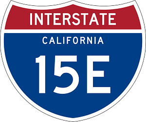 Interstate 15E California sign