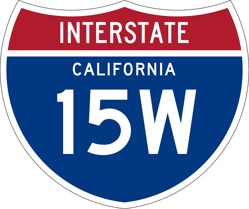 Interstate 15W California sign - Free vector clipart images on ...