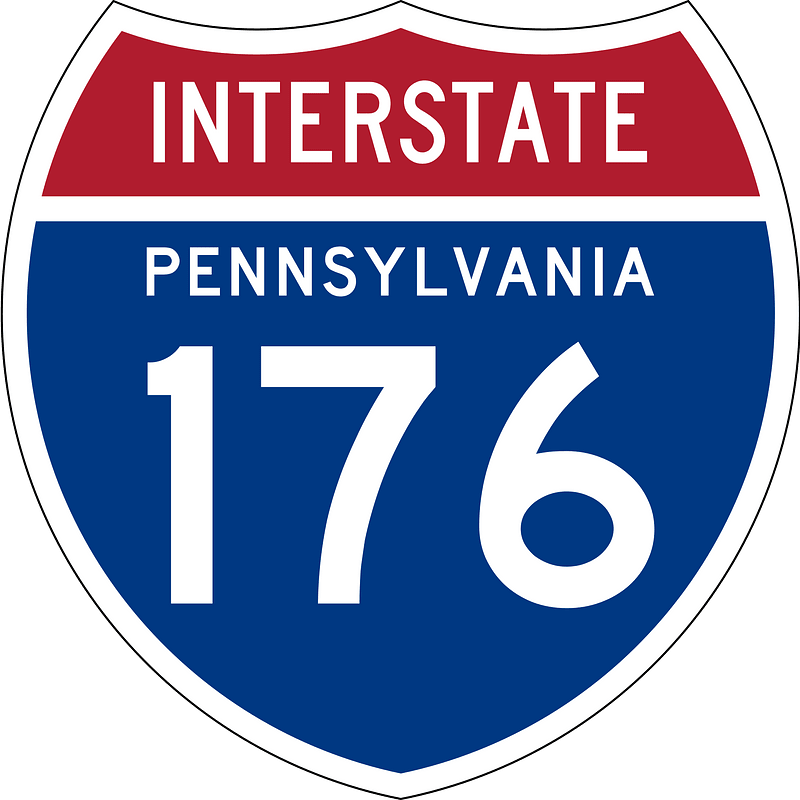 Interstate 176 Pennsylvania sign