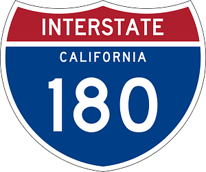 Interstate 180 California sign