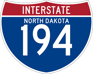 Interstate 194 North Dakota sign