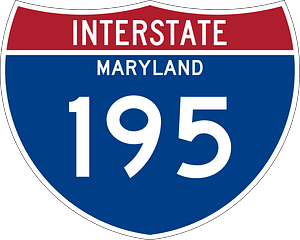 Interstate 195 Maryland Metric sign