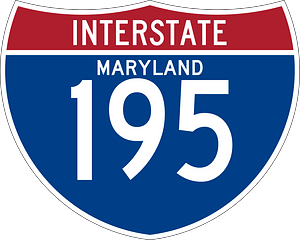 Interstate 195 Maryland sign