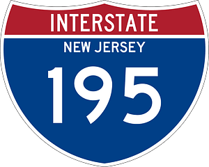 Interstate 195 New Jersey Metric sign