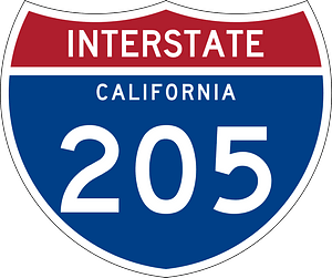 Interstate 205 California sign