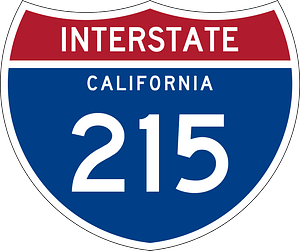 Interstate 215 California sign