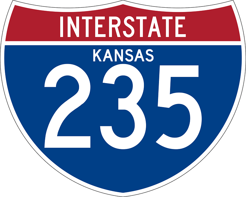 Interstate 235 Kansas sign