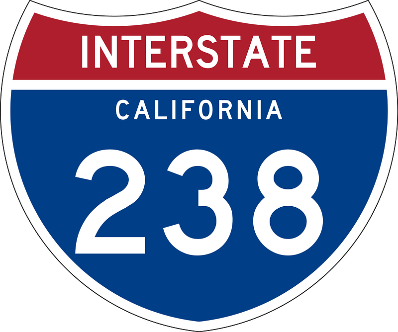Interstate 238 California sign