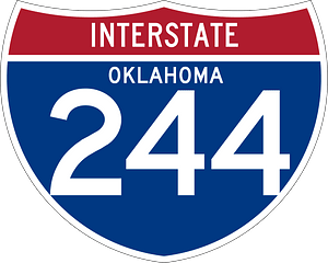 Interstate 244 Oklahoma sign