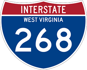 Interstate 268 West Virginia Metric sign