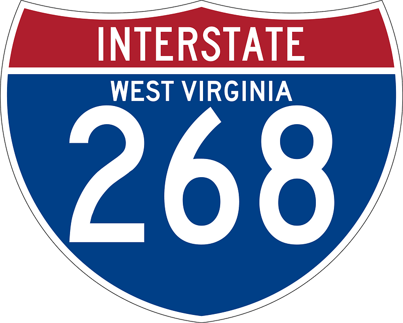 Interstate 268 West Virginia sign