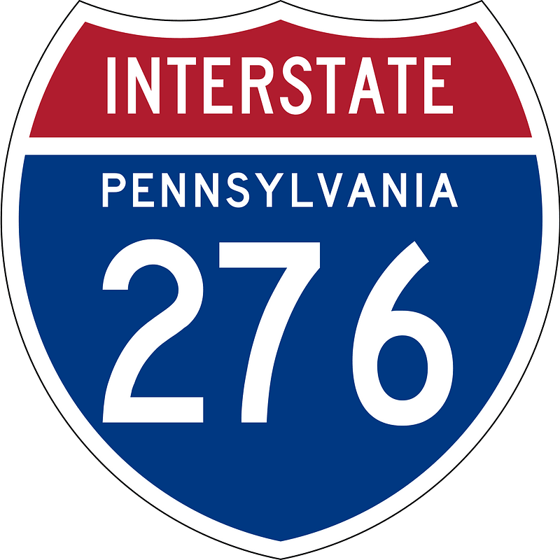 Interstate 276 Pennsylvania sign