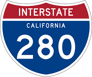 Interstate 280 California sign