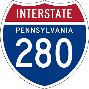 Interstate 280 Pennsylvania sign