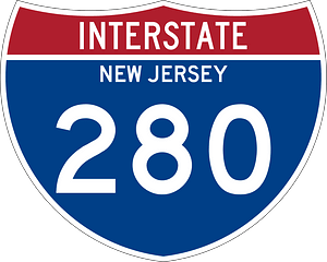 Interstate 280 New Jersey Metric sign