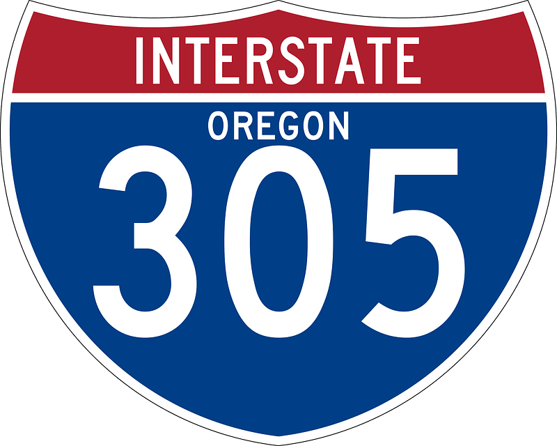Interstate 305 Oregon sign