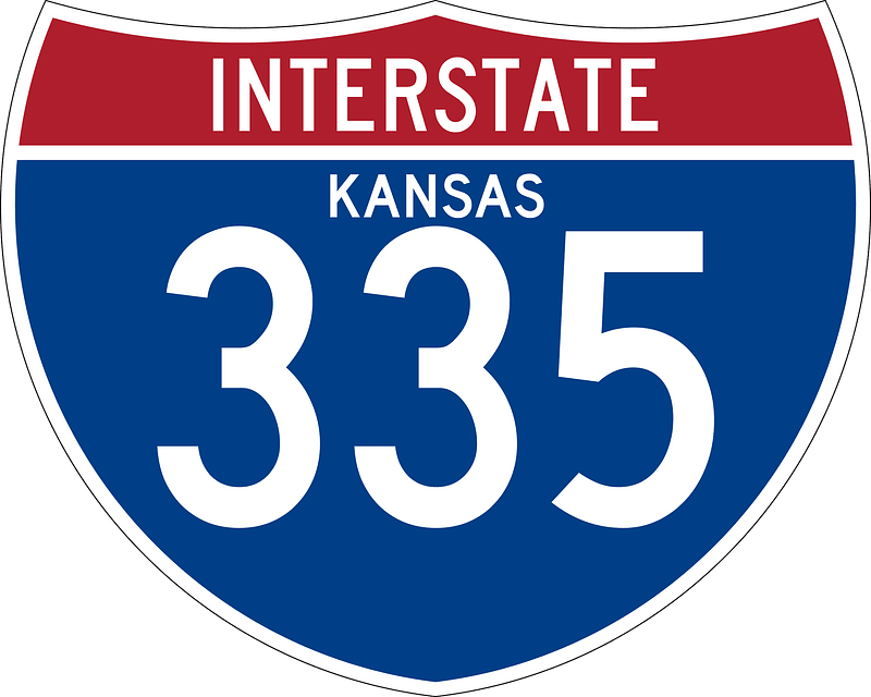 Interstate 335 Kansas sign