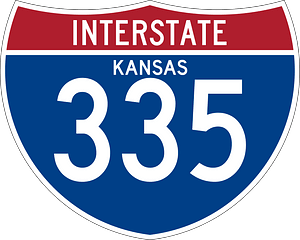 Interstate 335 Kansas sign