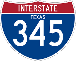 Interstate 345 Texas sign