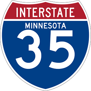 Interstate 35 Minnesota sign