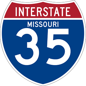 Interstate 35 Missouri sign