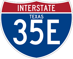 Interstate 35E Texas sign