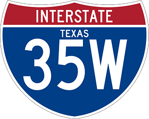 Interstate 35W Texas sign