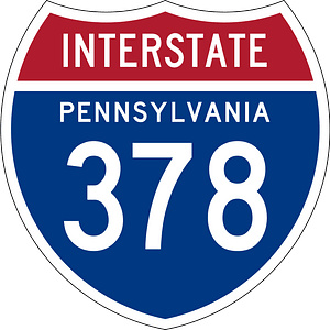 Interstate 378 Pennsylvania sign