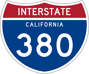 Interstate 380 California sign