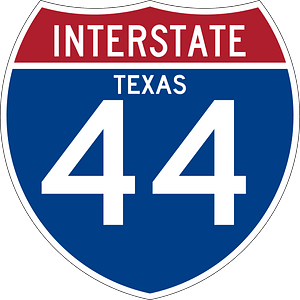 Interstate 44 Texas sign