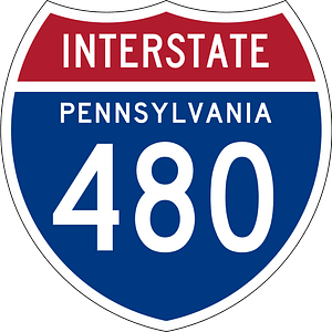 Interstate 480 Pennsylvania sign